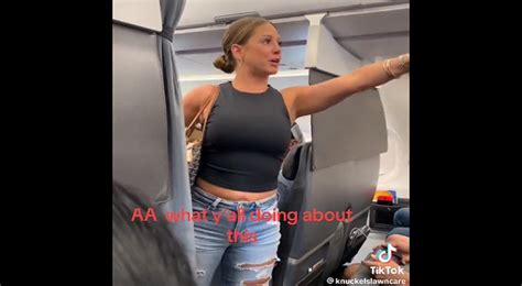 woman freaks out on plane